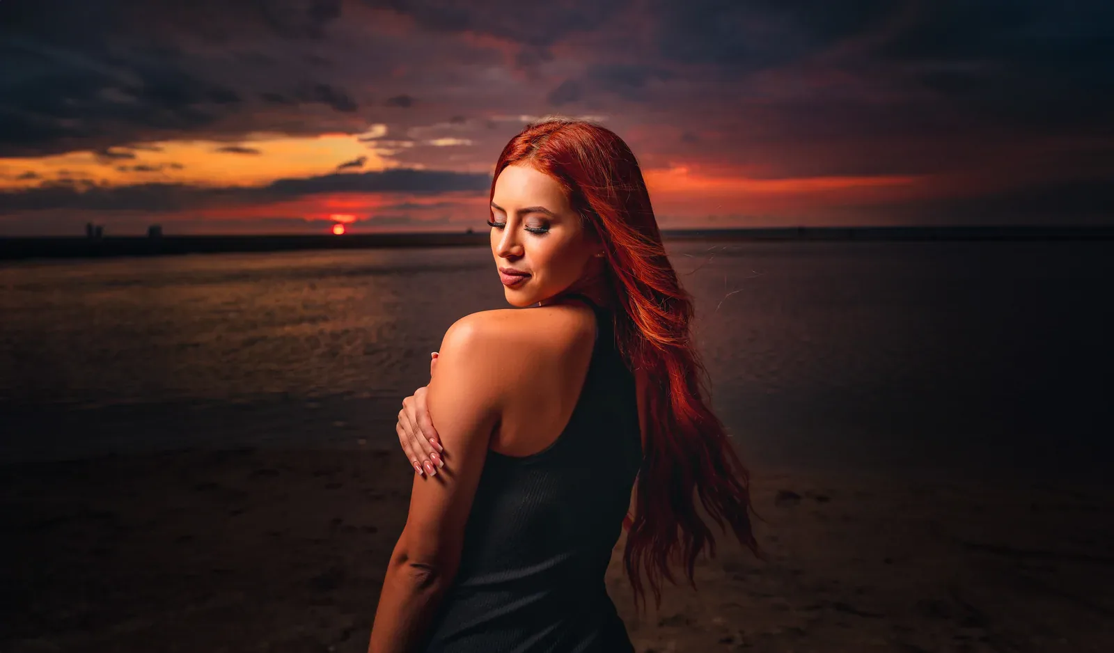 Portrait at sunset