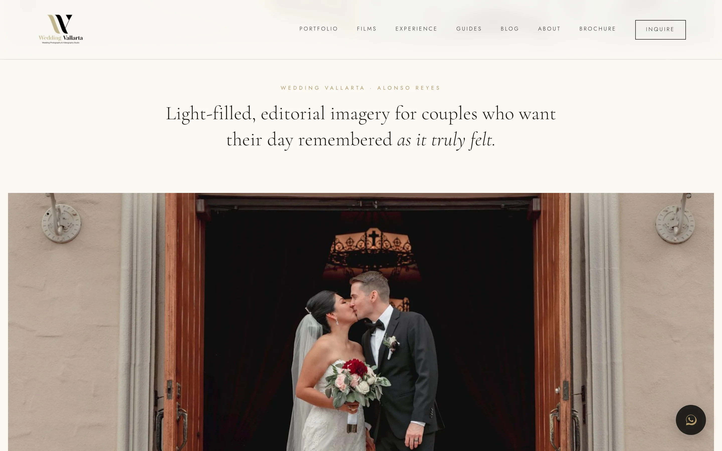 Sitio web de Wedding Vallarta, pantalla 3